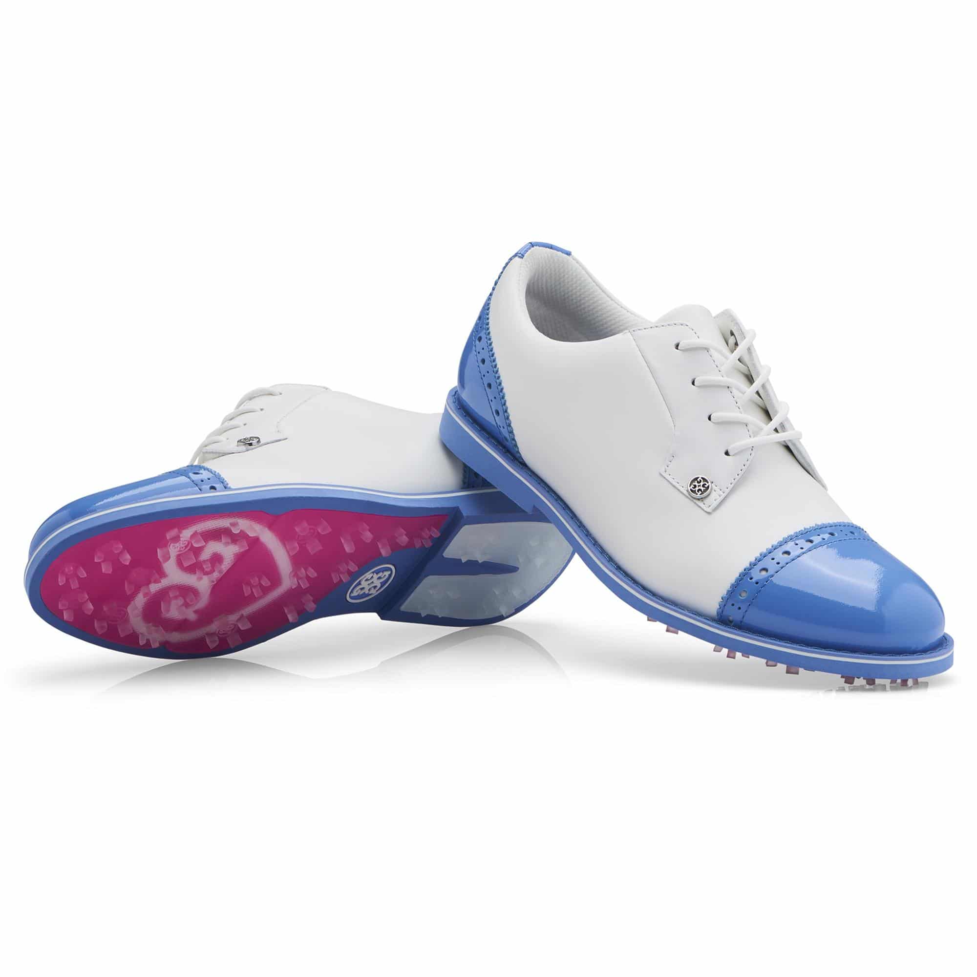 Ladies G/FORE Cap Toe Gallivanter Golf Shoes Snow/Vista Blue